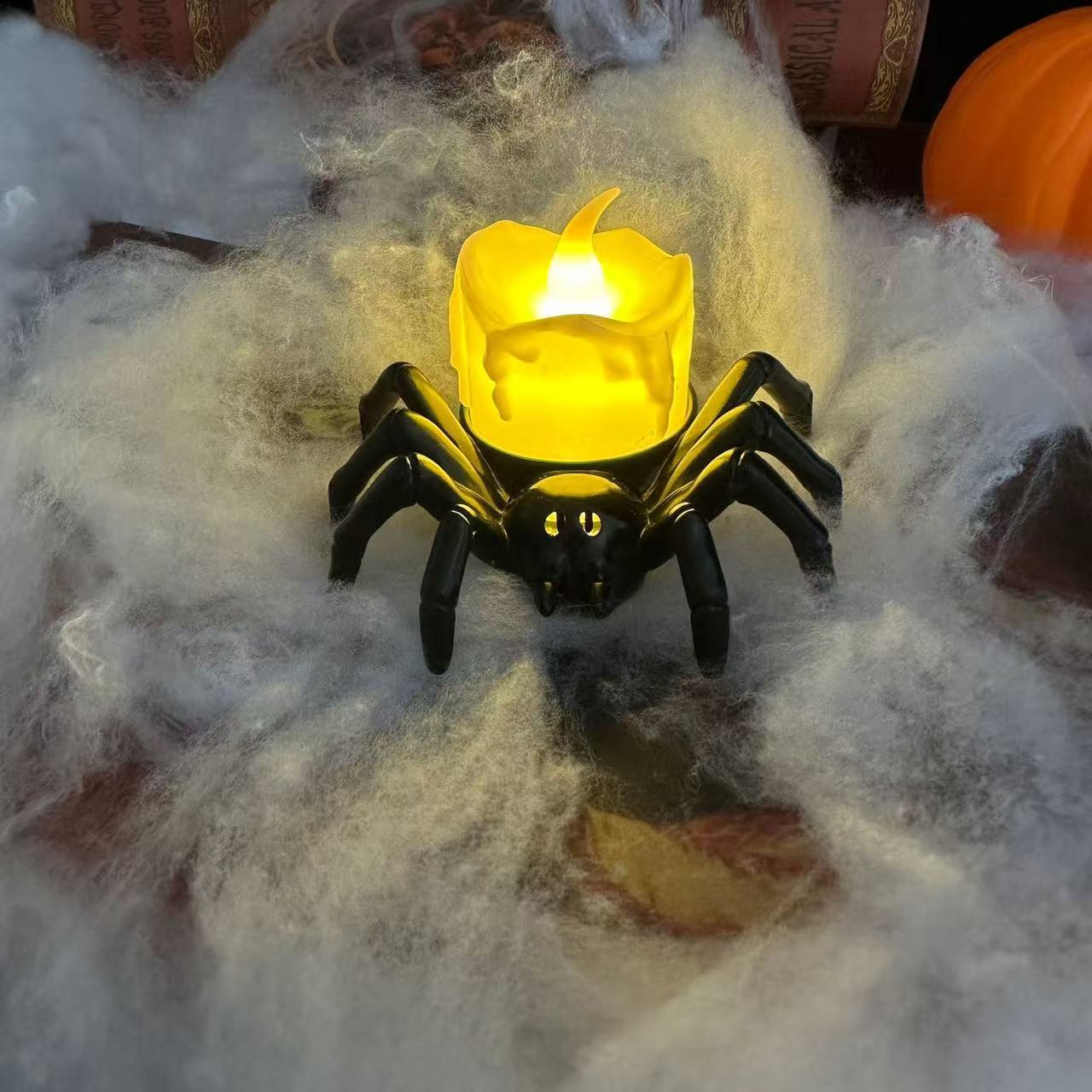 Spooky Halloween Pumpkin Lamp – Flameless Flickering LED Candle