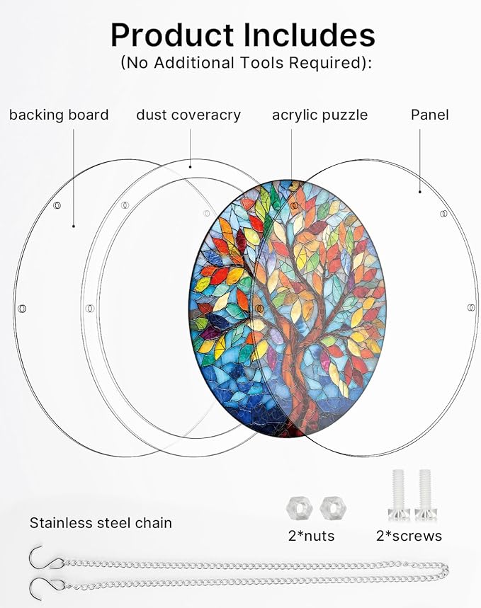 Acrylic Jigsaw Puzzle Suncatcher 80 Pieces