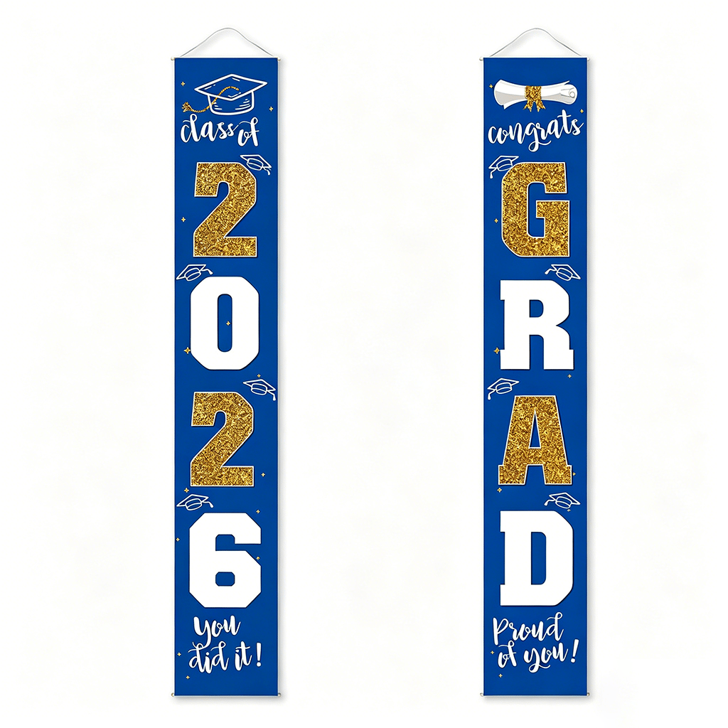 🎓Class of 2026 Graduation Banner 11.8" x 70.87"  (✨Set of 2)