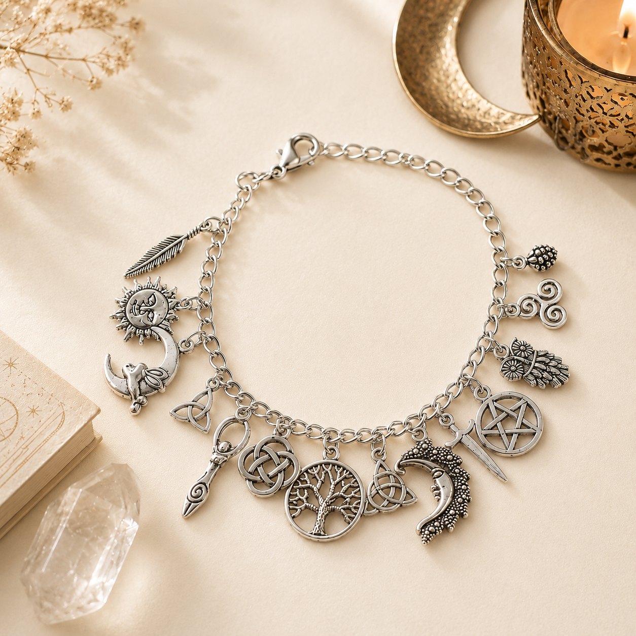Vintage Witchy Charm Bracelet