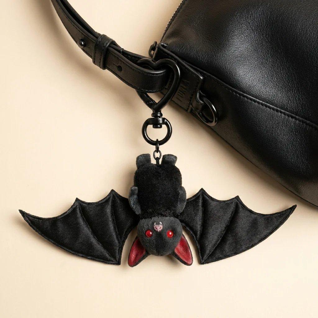Halloween Cute Black Bat Baby Keychain