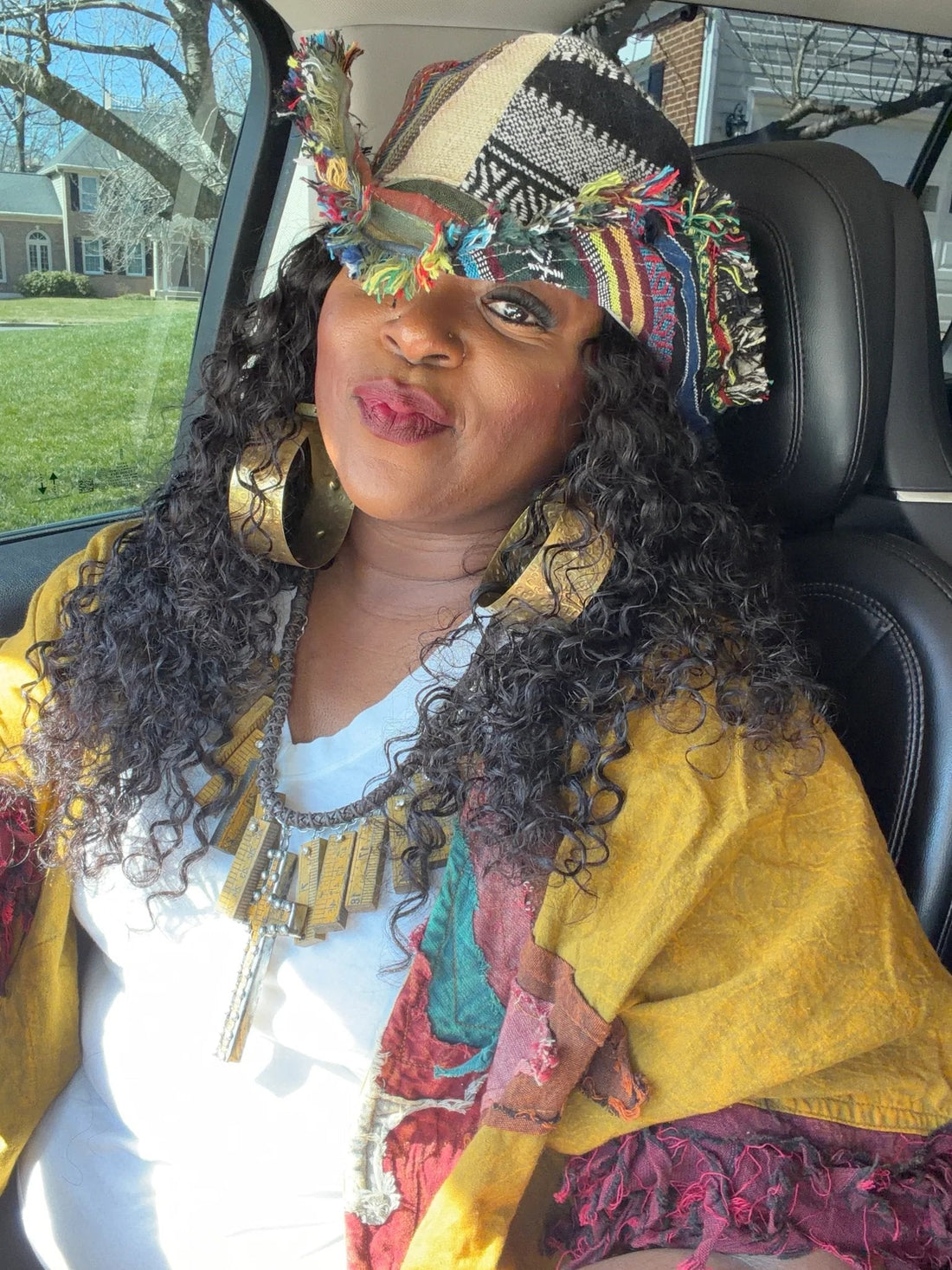 Frayed Patchwork Bucket Hat