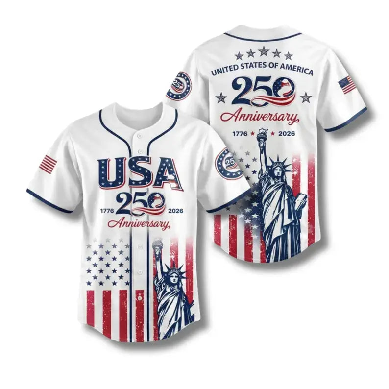 USA 250th Anniversary Baseball Jersey – 1776–2026 Patriotic Liberty Edition