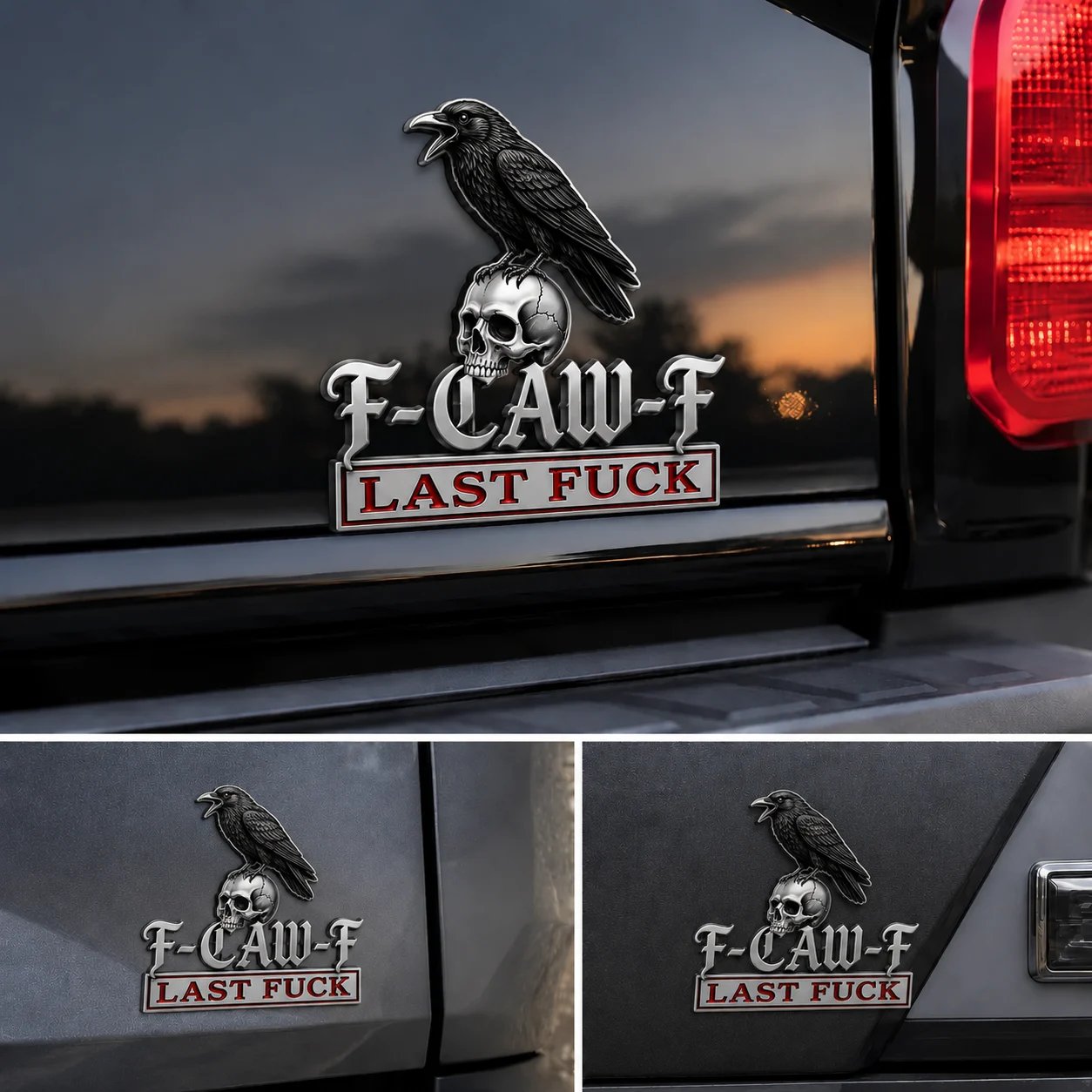 The F-CAW-F Car Emblem Metal Badge