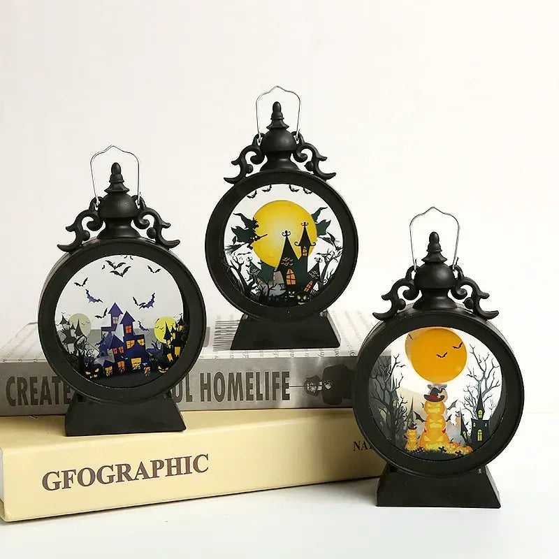 Halloween Retro Round Portable Lantern