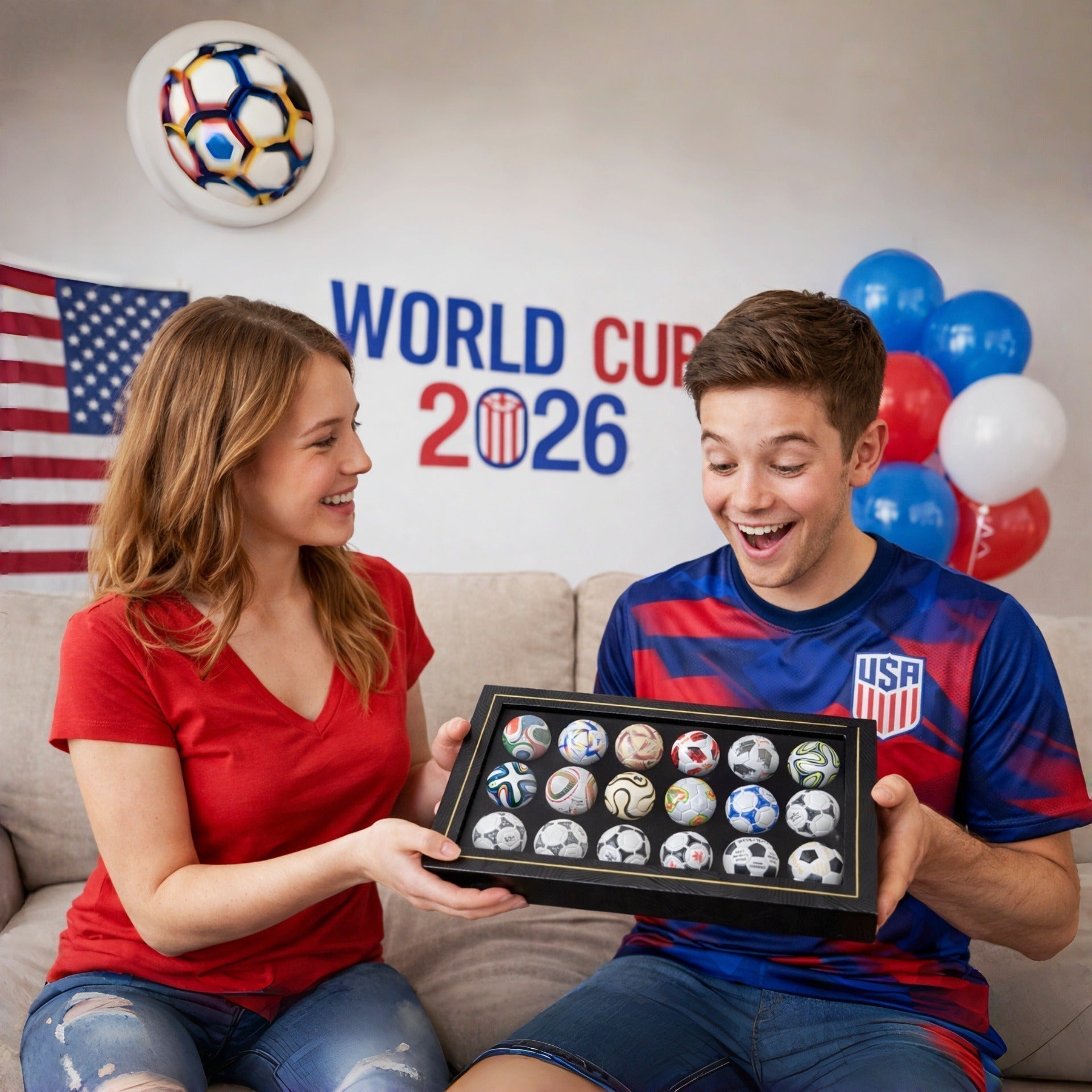 Handcrafted Mini Soccer Ball Collection (1970–2026) – 2026 World Cup Sale
