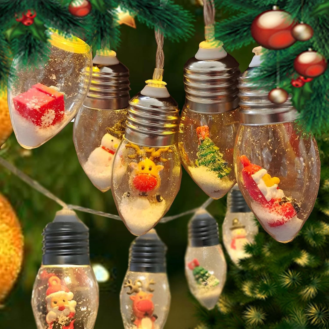 Christmas Vintage Decor String Light Led Bulbs String Lights