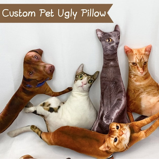Ugly Pet Pillow Custom 3D Pet Portrait Throw Pillow