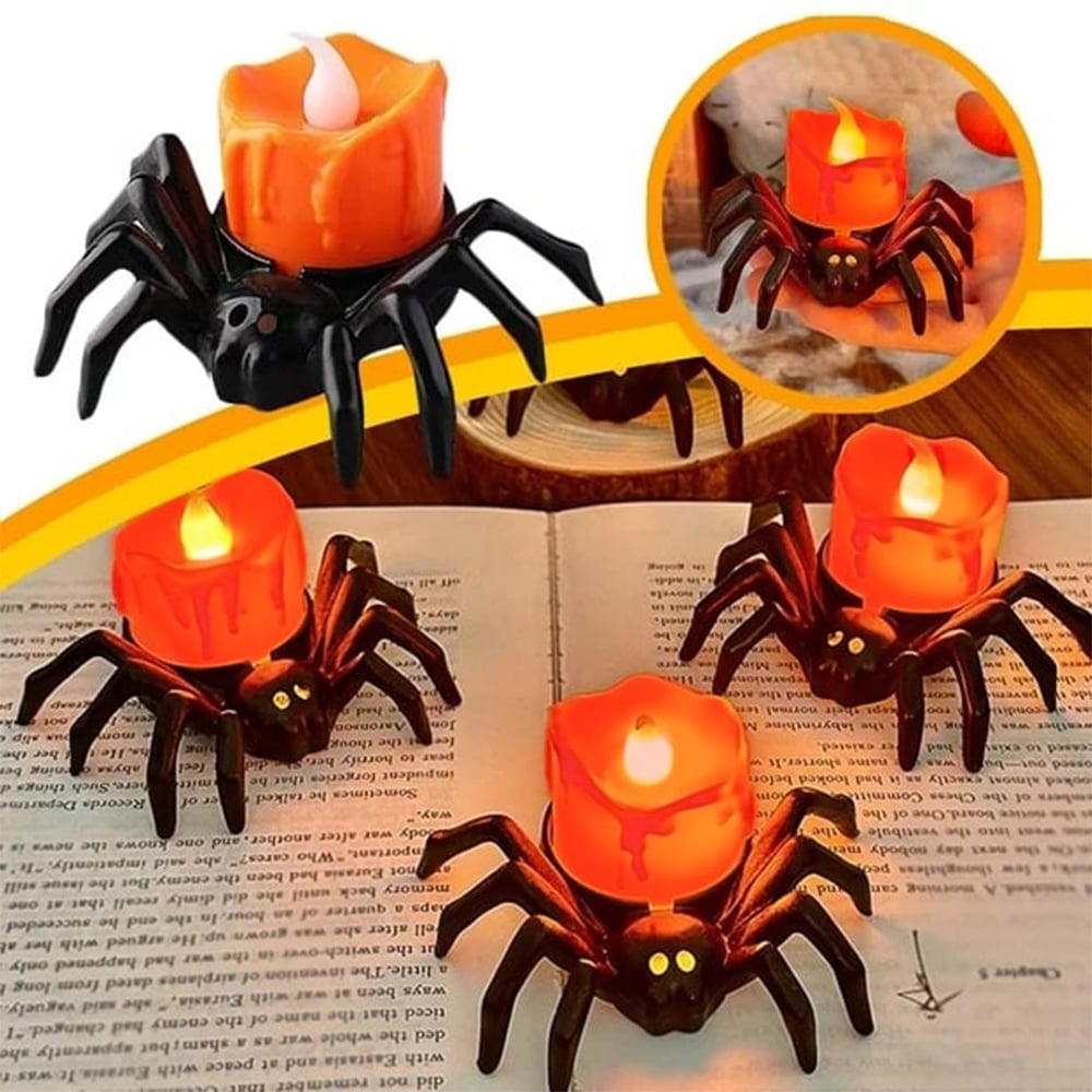 Spooky Halloween Pumpkin Lamp – Flameless Flickering LED Candle