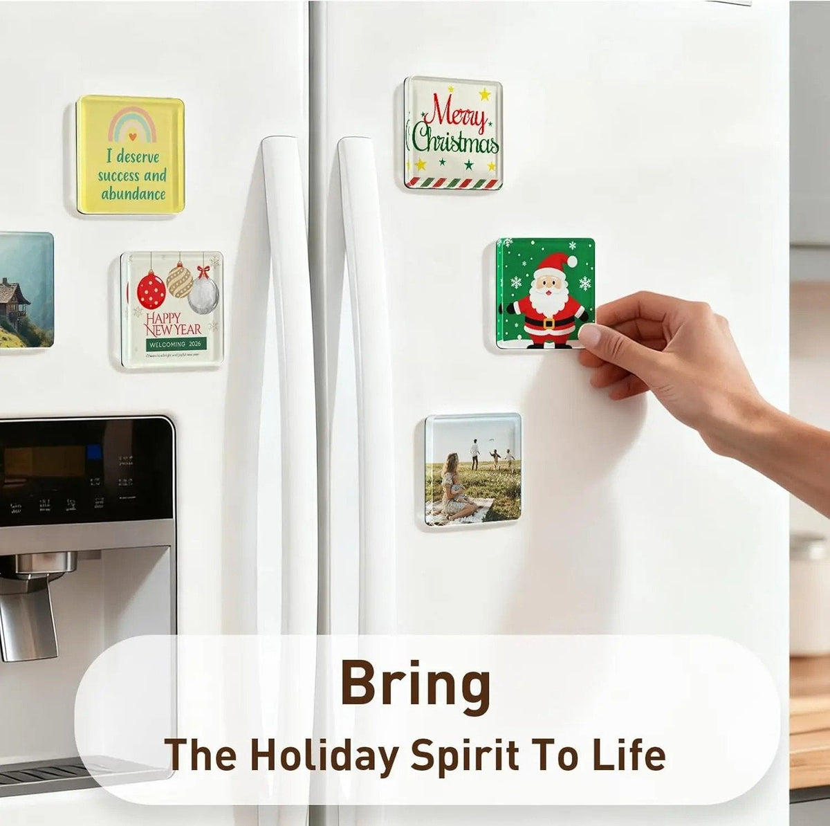 Magnetic Photo Frames 2"x2" Clear Acrylic DIY Fridge Magnets
