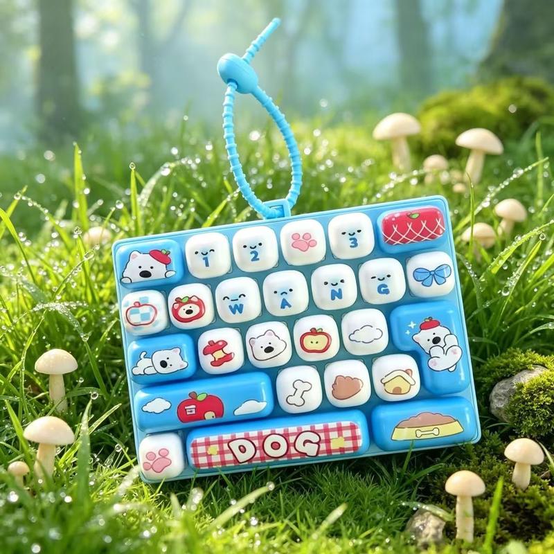 ⌨️ Cute Mini Keyboard Keychain – 4 Adorable Pastel Styles!