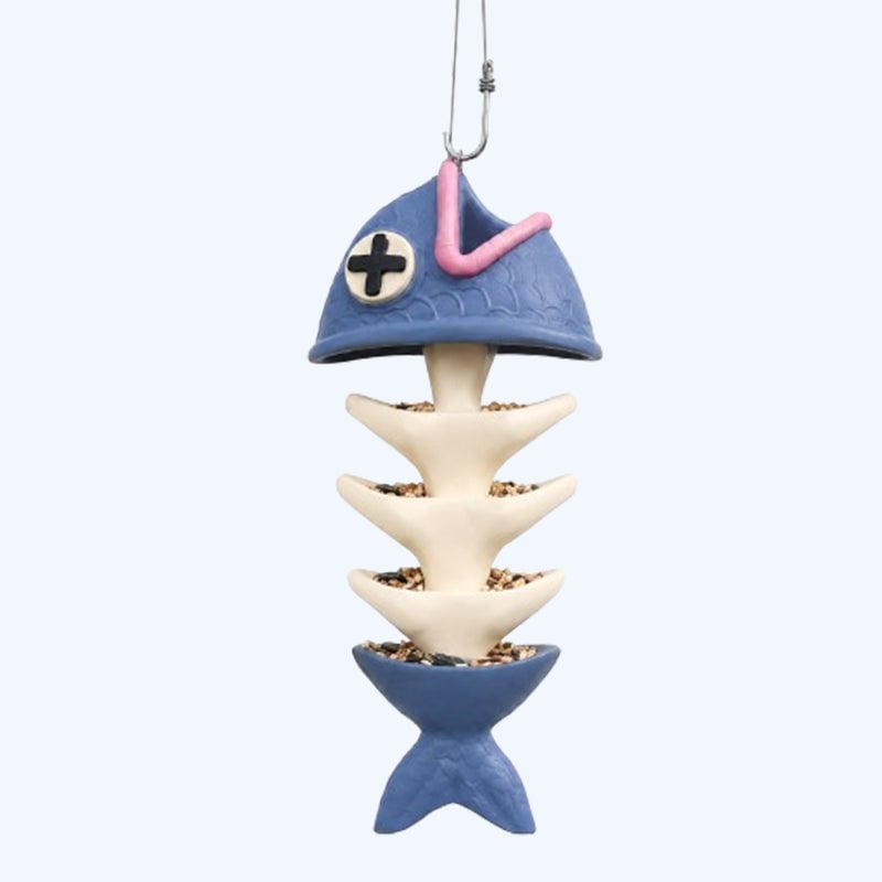 Fish Bones Hanging Bird Feeder