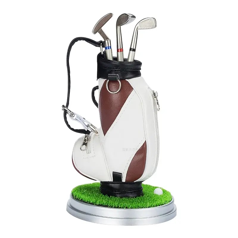 Golf Pen Holder with 3-Pen Set – Stylish Desk Organizer for Golf Lovers