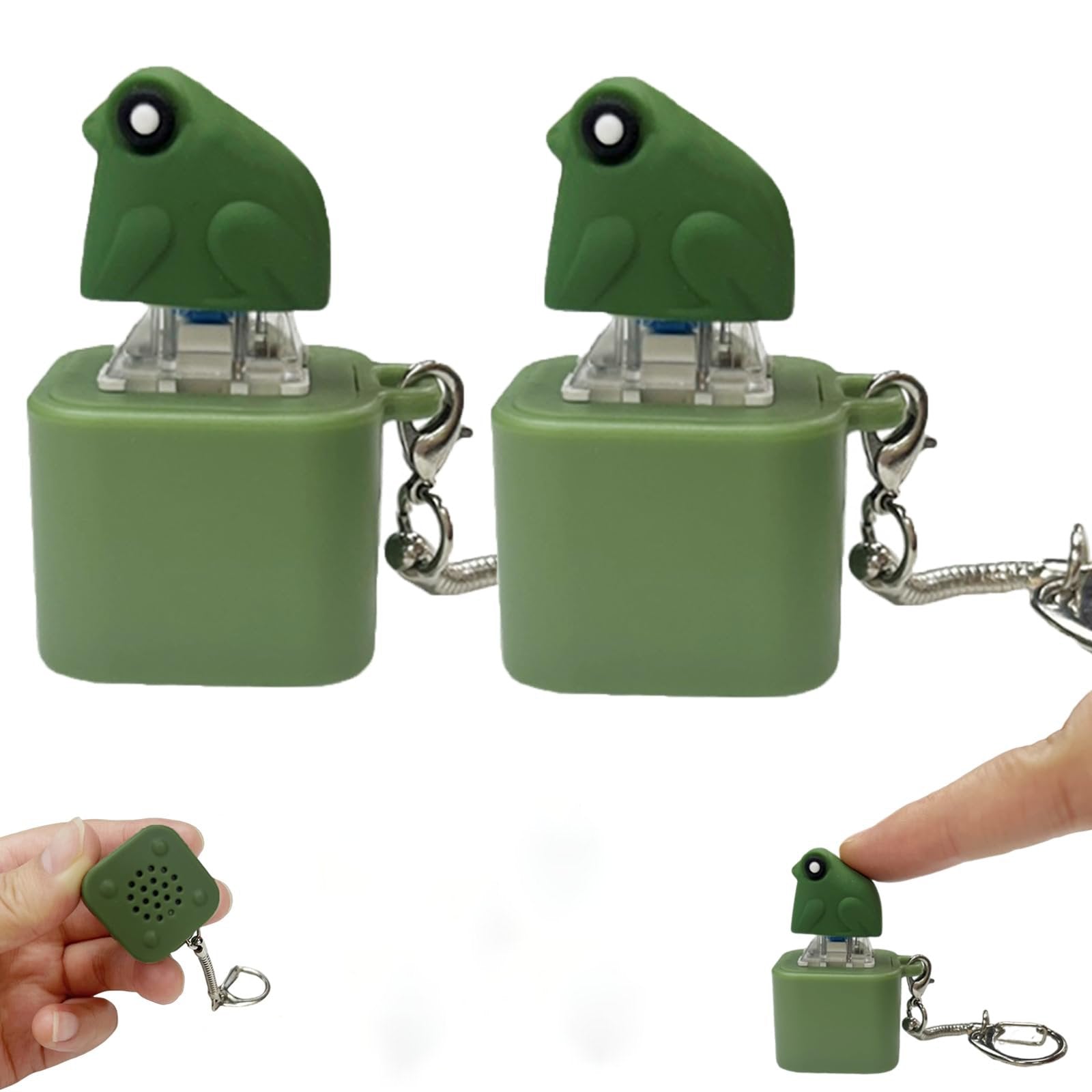 Frog Croaking Keychain – Rechargeable Sound & Light Fidget