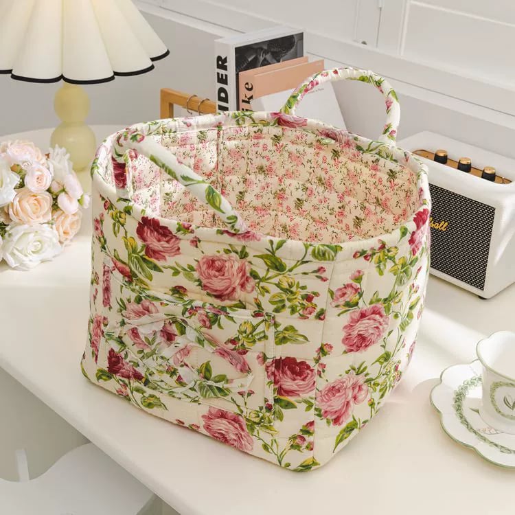 Panier de rangement en tissu bohème