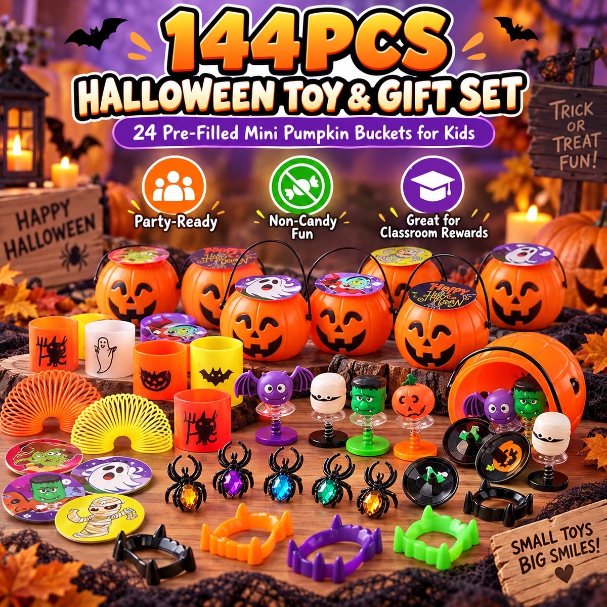 144PCS Halloween Toy and Gift Set for Kids
