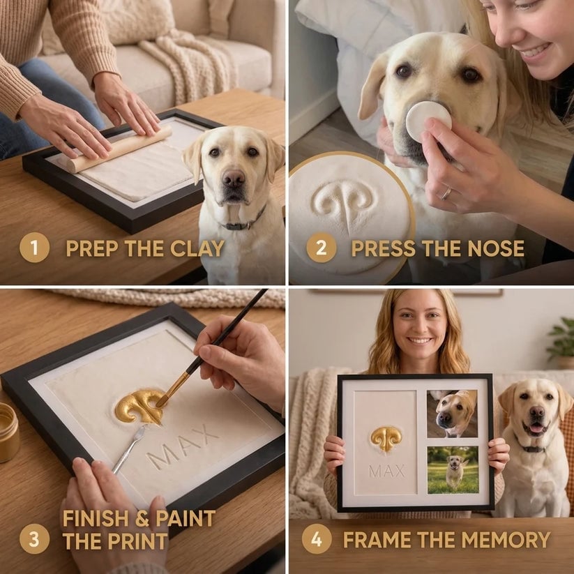 Pet Nose & Paw Print Keepsake Frame Kit
