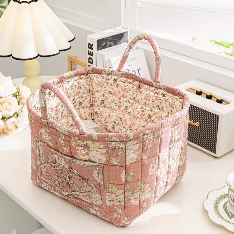 Panier de rangement en tissu bohème