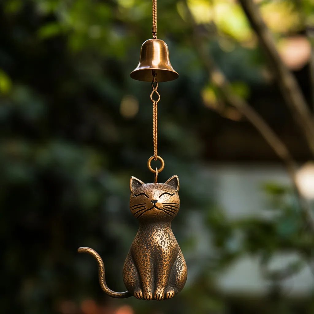 Handmade Retro Cat Wind Chime