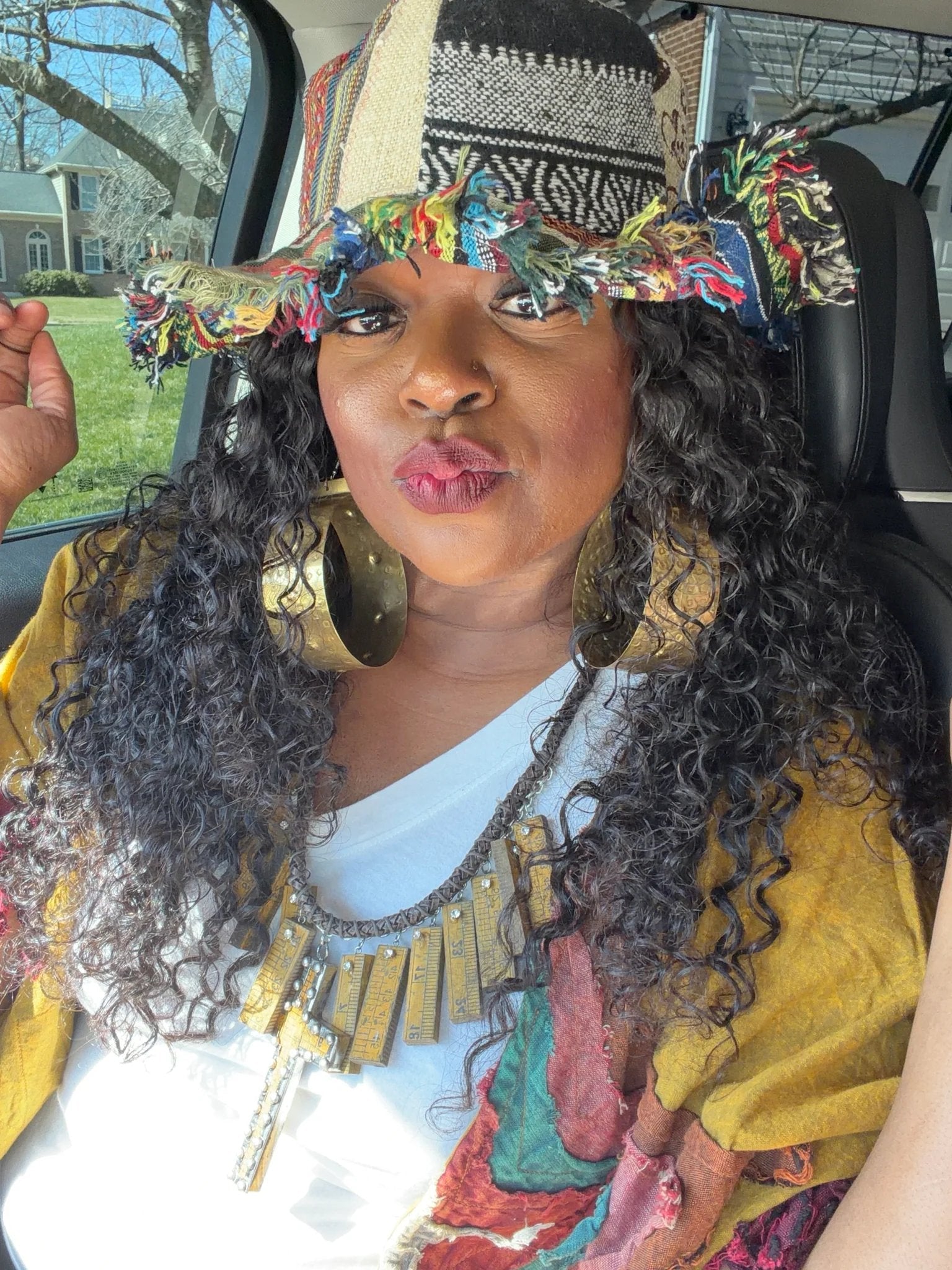 Frayed Patchwork Bucket Hat