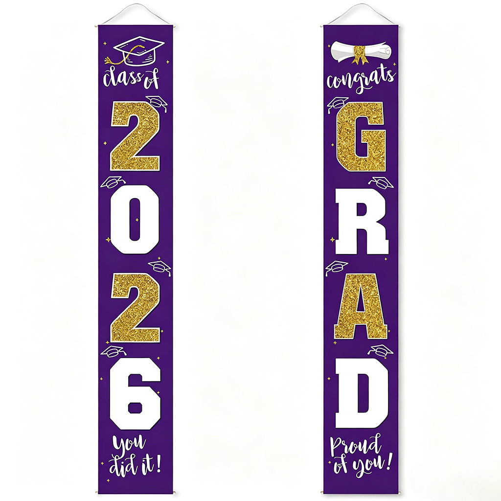 🎓Class of 2026 Graduation Banner 11.8" x 70.87"  (✨Set of 2)
