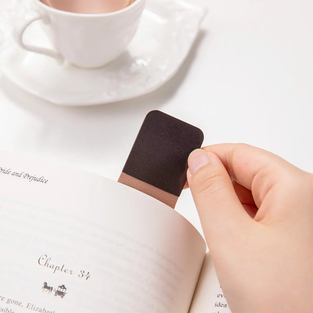 Personalized Birth Flower Leather Magnetic Bookmark with Name