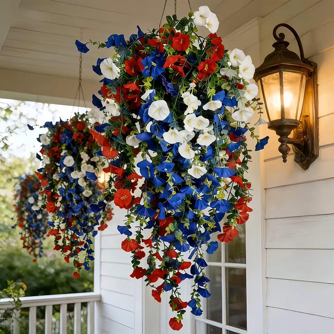 Celebrate America’s 250th Anniversary with Patriotic Hanging Flower Baskets