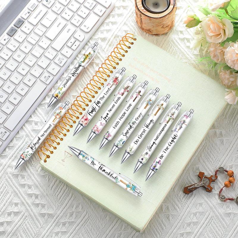 Ensemble de cadeaux chrétiens : Stylos de motivation et carnets de versets bibliques