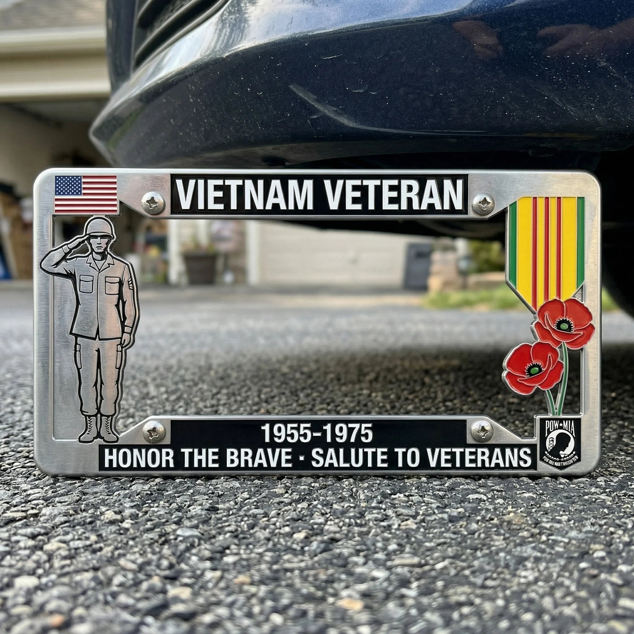 Vietnam Veteran Tribute License Plate Frame
