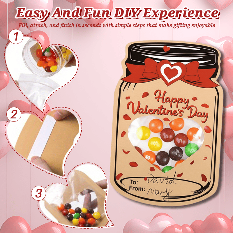 ❤️Valentine's Day Pre-Sale 49% OFF❤️Mason Jar Valentine Cards