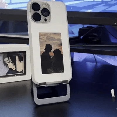 Personalized Custom Phone Case with E Ink Display Special Gift Idea Unique DIY Design