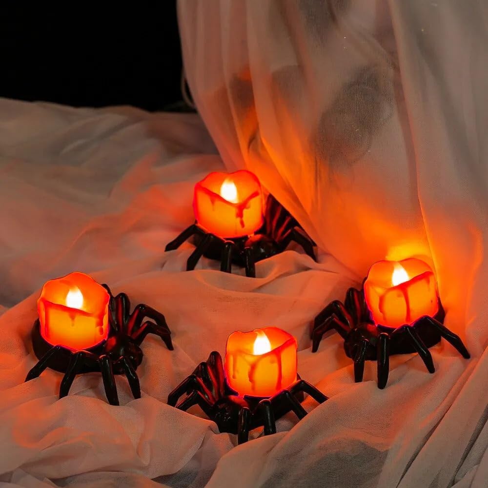Spooky Halloween Pumpkin Lamp – Flameless Flickering LED Candle