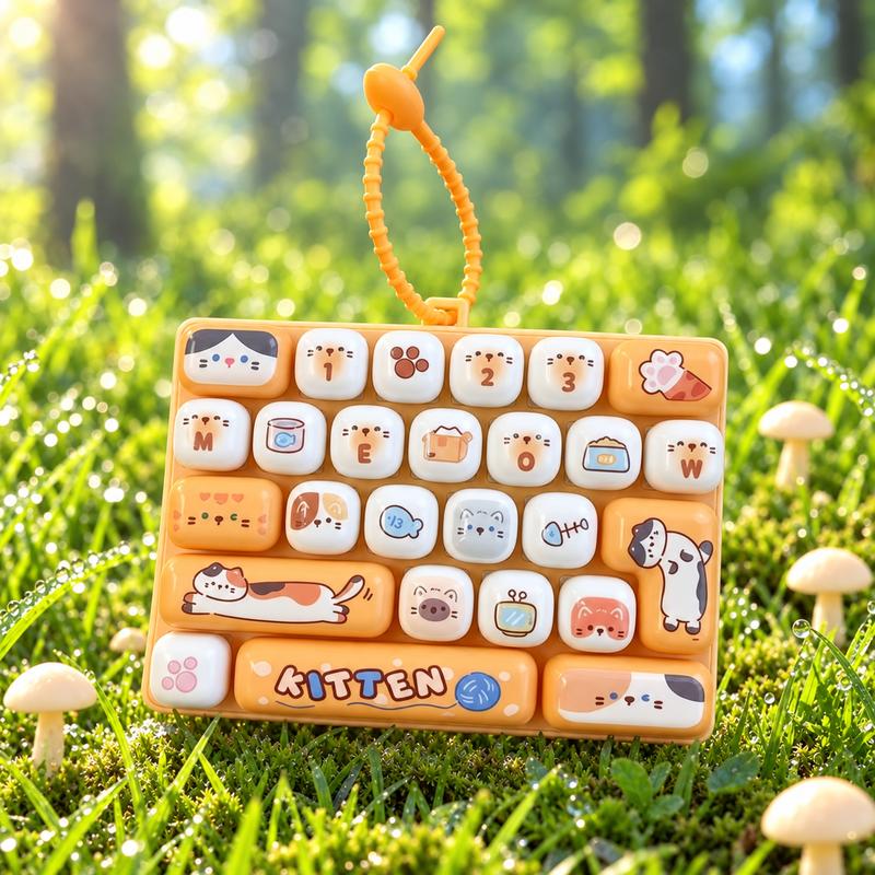 ⌨️ Cute Mini Keyboard Keychain – 4 Adorable Pastel Styles!