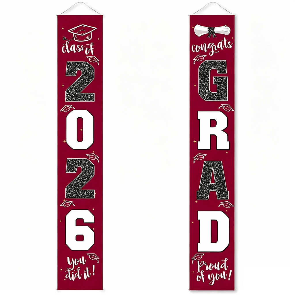 🎓Class of 2026 Graduation Banner 11.8" x 70.87"  (✨Set of 2)