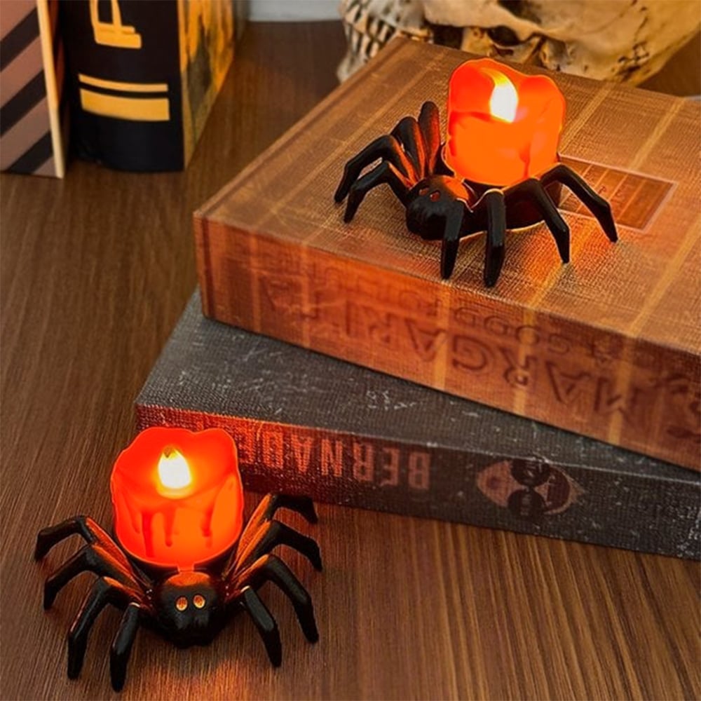 Spooky Halloween Pumpkin Lamp – Flameless Flickering LED Candle