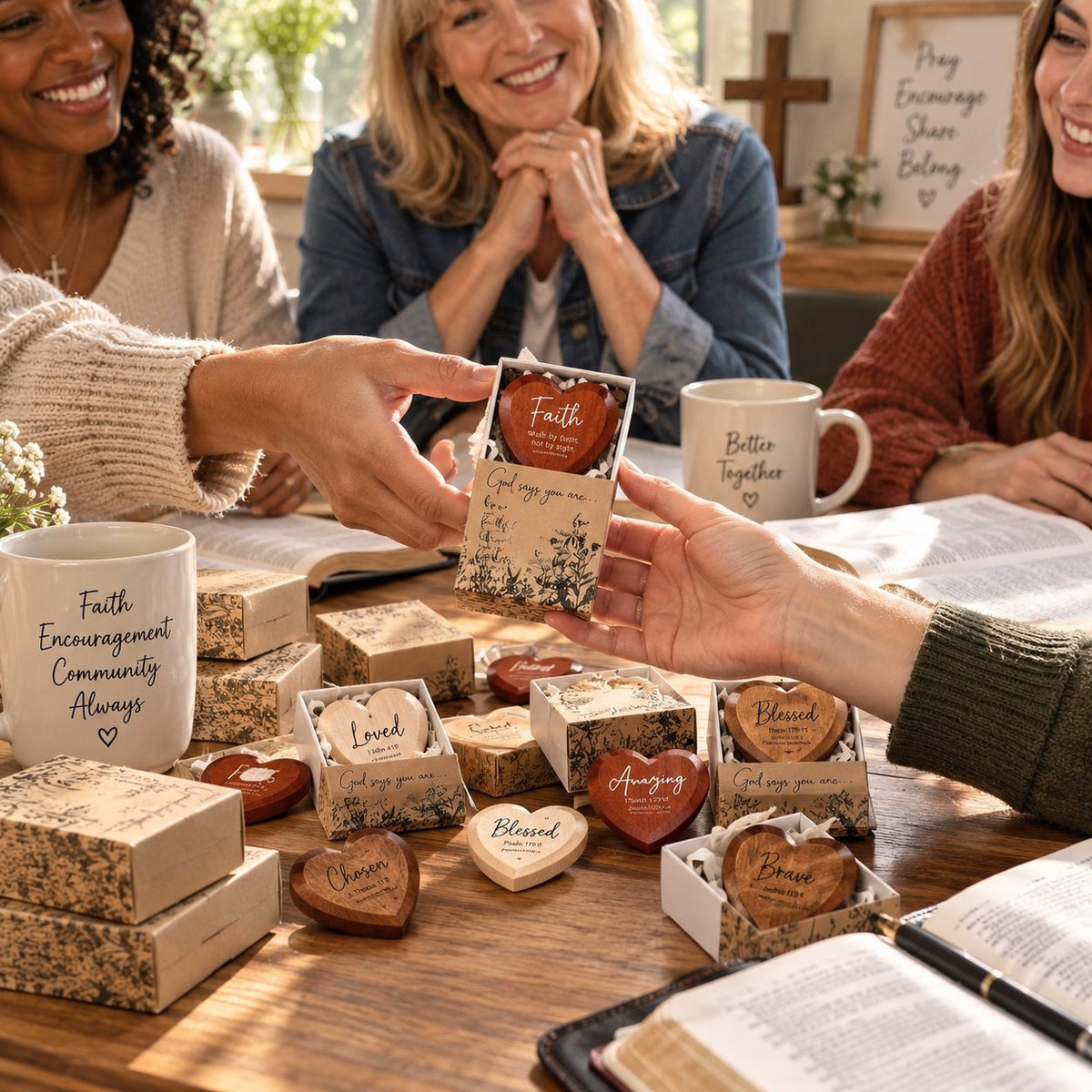 Christian Pocket Hearts Gift Set – 12 Faith-Filled Keepsakes