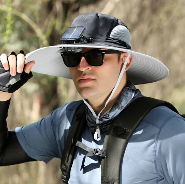 Unisex Breezy Solar Fan Hat (Adjustable 22"-25")
