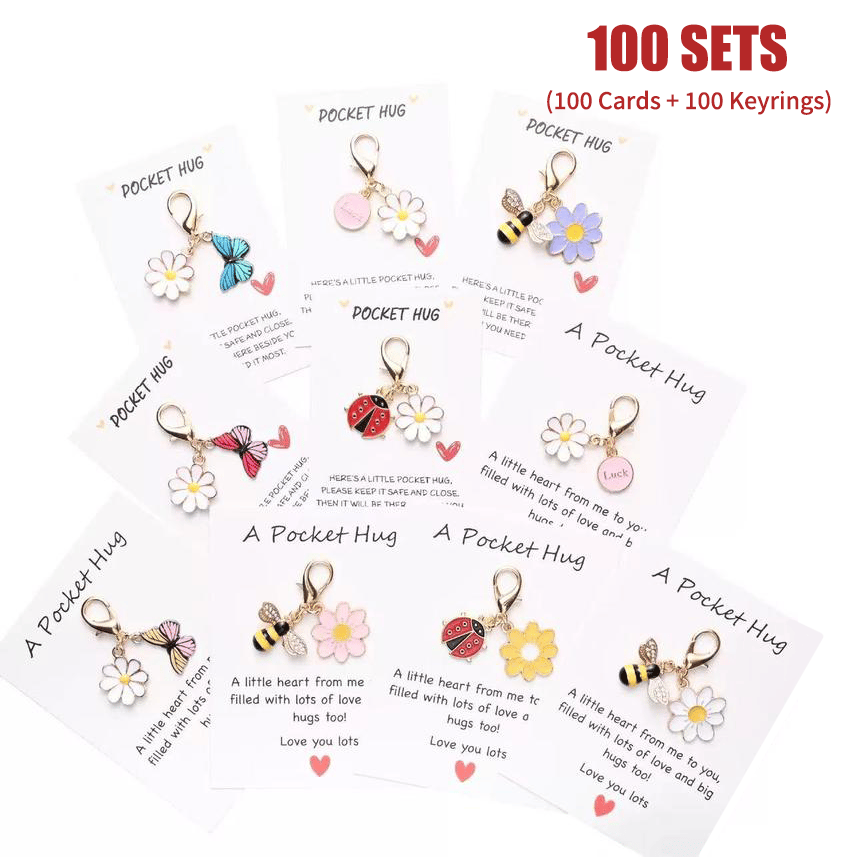 Fabriqués à la main – 20 ensembles de petits cadeaux câlins (papillon, coccinelle, fleur, abeille)