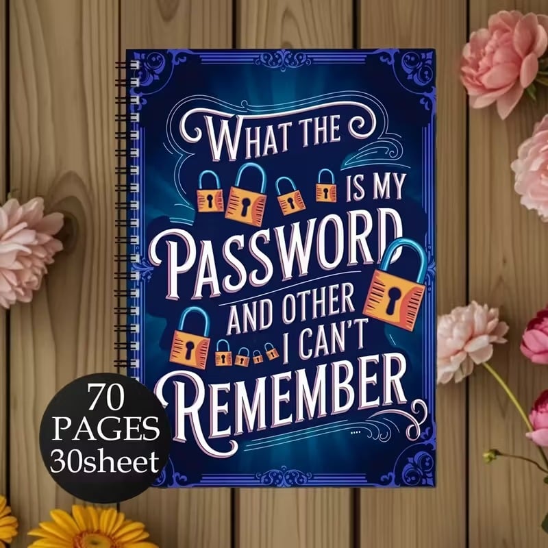 Funny Password Notebook- Spiral Bound