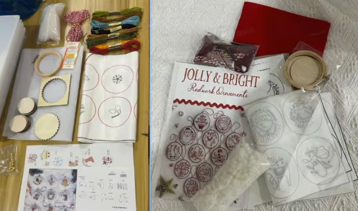 Christmas Sale Hand Embroidery Christmas Ornaments kit