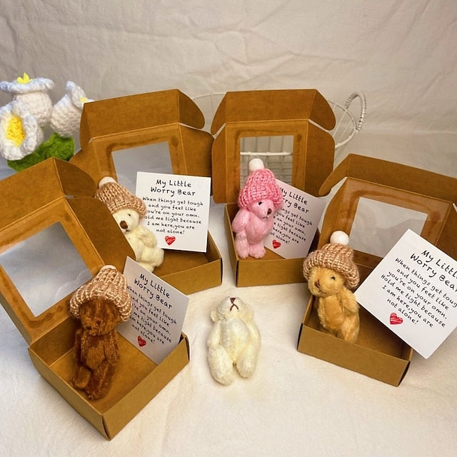 Handmade Mini Plush Teddy Bear in Gift Box