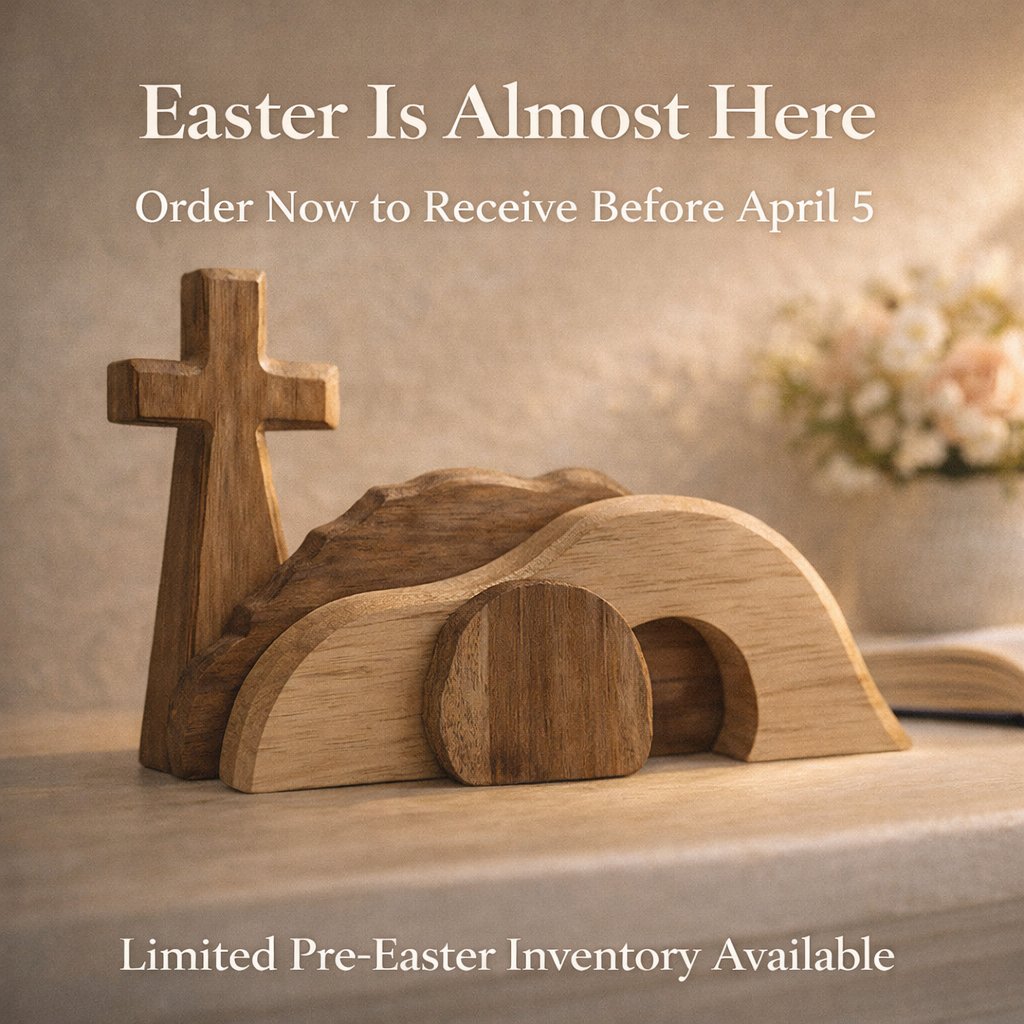 The Wooden Resurrection Cross & Empty Tomb