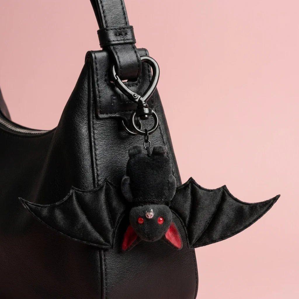 Halloween Cute Black Bat Baby Keychain