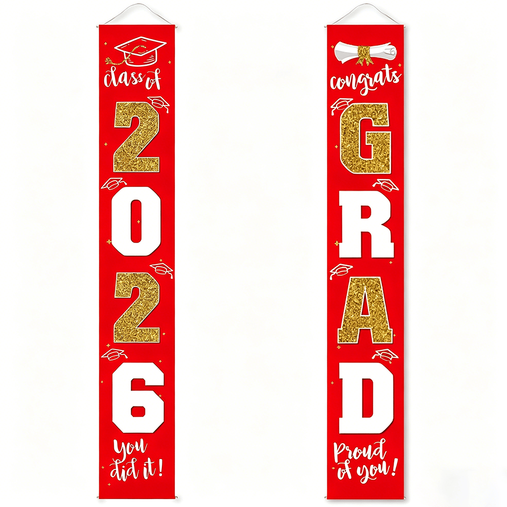 🎓Class of 2026 Graduation Banner 11.8" x 70.87"  (✨Set of 2)