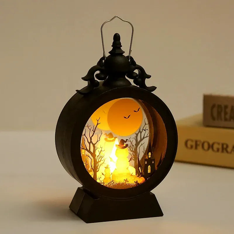 Halloween Retro Round Portable Lantern