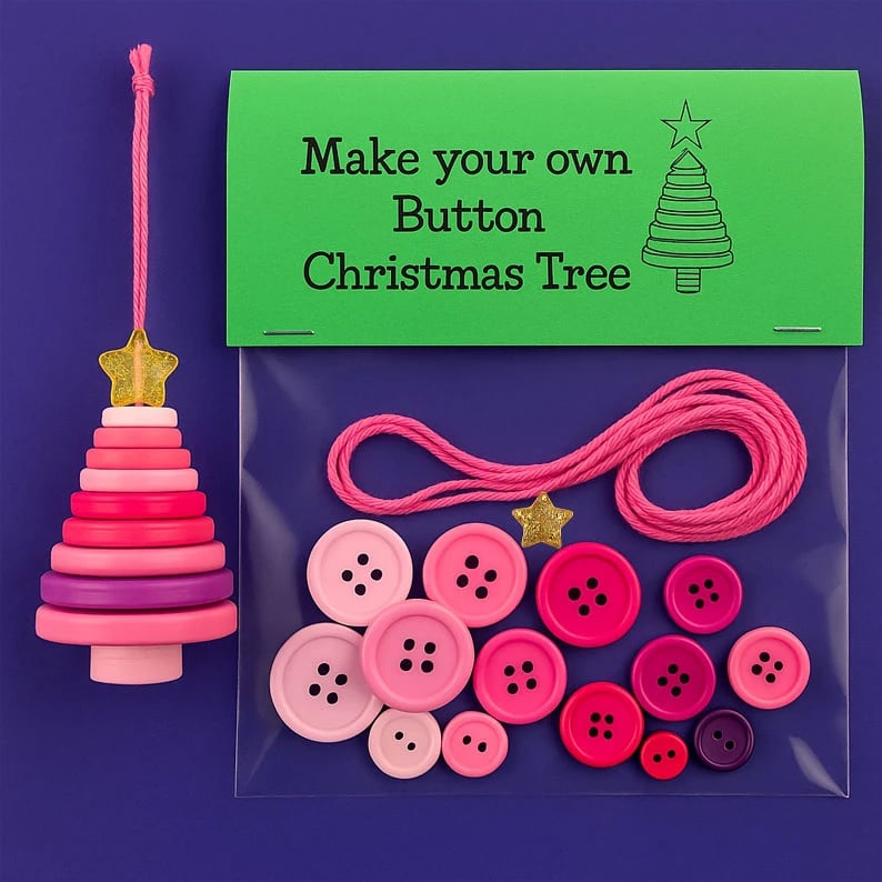 DIY Button Snowman Ornament Kit