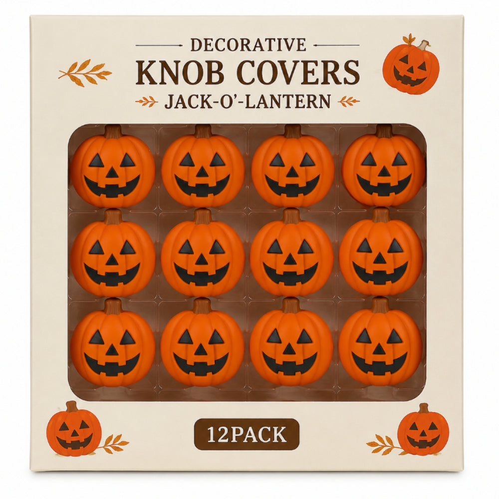 Holiday Decorative Knob Covers  – Pumpkin & Peppermint Sets