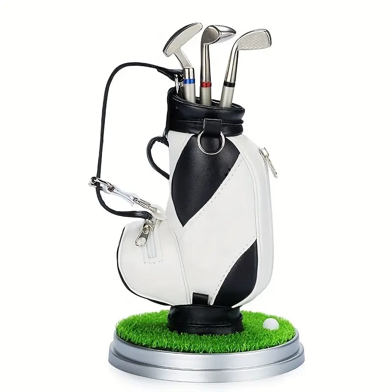 Golf Pen Holder with 3-Pen Set – Stylish Desk Organizer for Golf Lovers