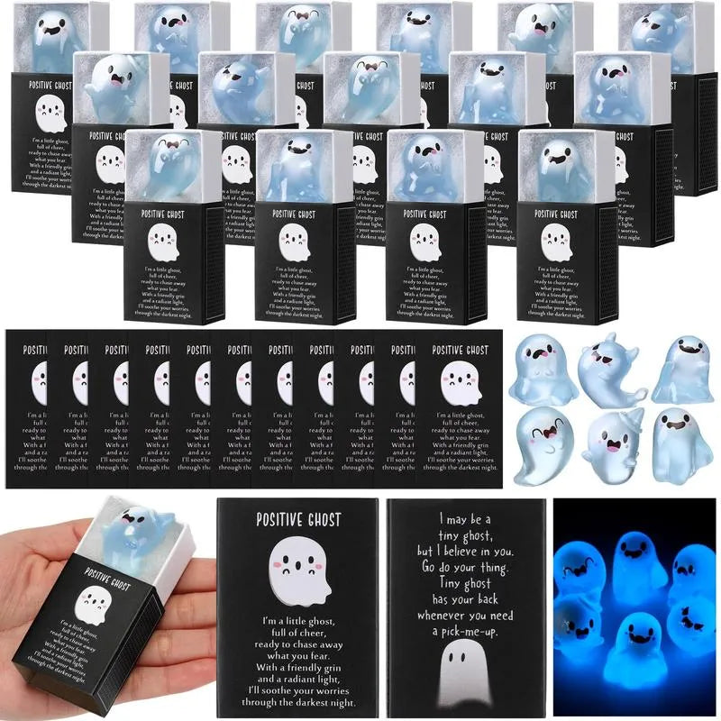 Halloween  Glow in the Dark Mini Ghost Figures with Box