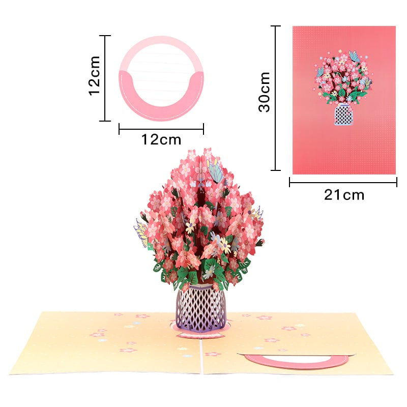 Pop Up Flower Bouquet Valentine’s Day card